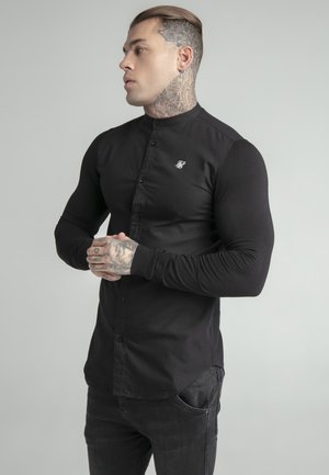 SIKSILK L/S GRANDAD COLLAR SHIRT - Formální košile - black