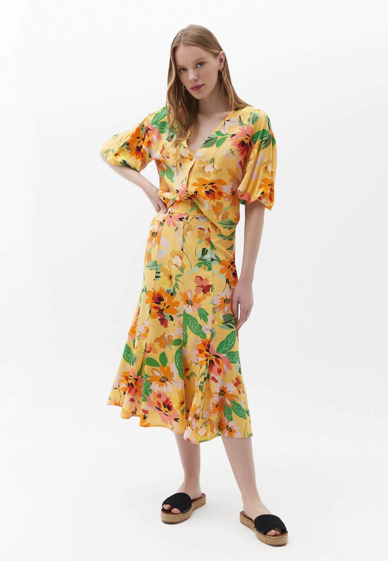 Damen Jeansröcke | OXXO A-Linien-Rock floral comb/gelb - MH53260 Damen Jeansröcke | OXXO A-Linien-Rock floral comb/gelb - MH53260