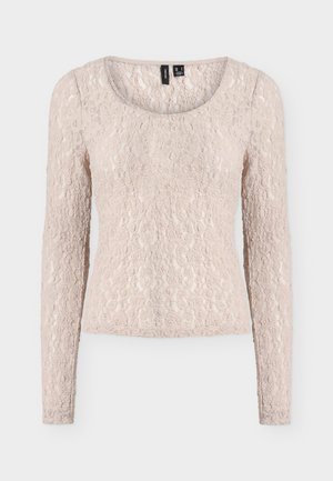 Vero Moda, VMFLORA 2-WAY LACE NOOS - T-shirt à manches longues - pumice stone