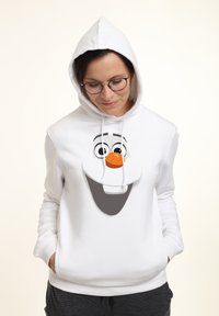 Disney FROZEN OLAF FACE - Jersey con capucha - white