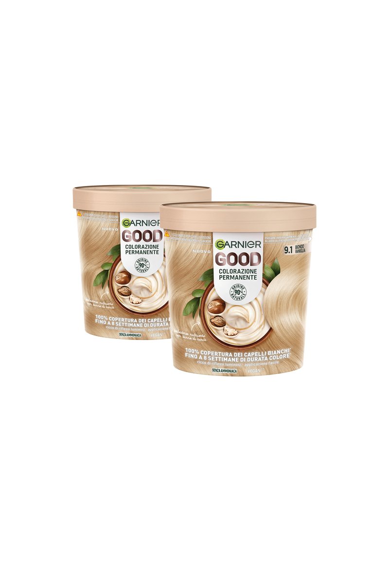 Garnier - GARNIER GOOD COLORAZIONE PERMANENTE SENZA AMMONIACA, 90% DI ORIGINE NATURALE - 2 PACK - Tinte capelli - biondo vaniglia, Ingrandire