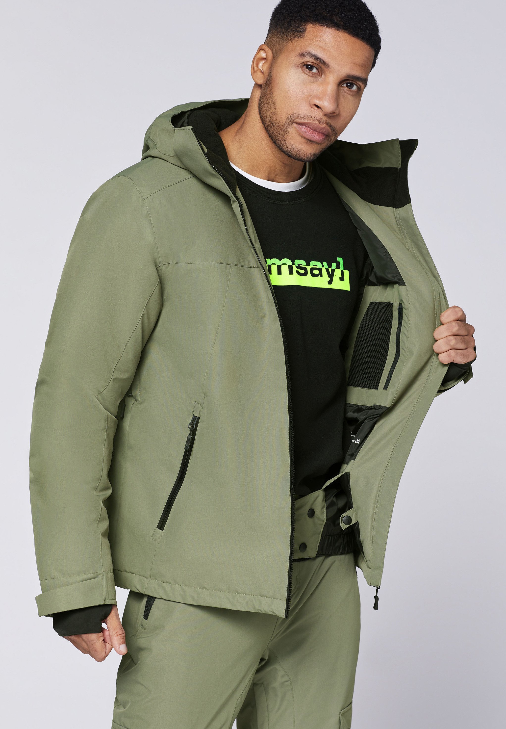Chiemsee IM LABEL-TYPISCHEN DESIGN - Snowboard jacket - dusty