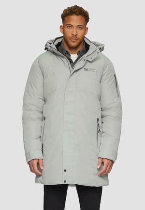 MIT KONTRAST-DETAILS - Wintermantel - taubengrau