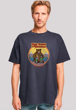 US NATIONAL PARKS MAKE FRIENDS AT YELLOWSTONE - Print T-shirt - navy