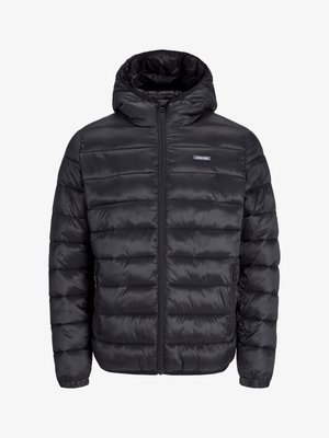 Jack & Jones JJVINCENT PUFFER HOOD - Lett jakke - black