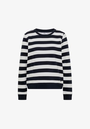 Cecil, SWEATSHIRT MIT RUNDHALS UND STREIFEN - Sweatshirt - urban dark blue