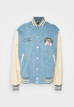 CARE VARSITY - Bomber Jacket - light indigo multi