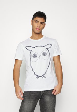ALDER 2 PACK BIG OWL TEE FLAT PACKED - Print T-shirt - bright white