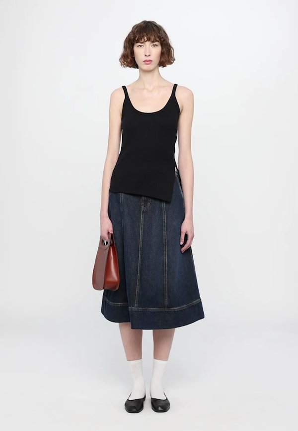 A LINE SKIRT - Denim skirt2