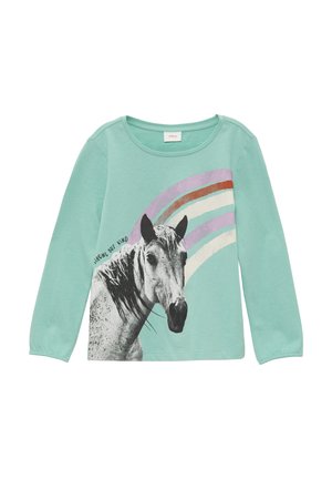 WEICHES MIT FOTOPRINT - Longsleeve - helles türkis