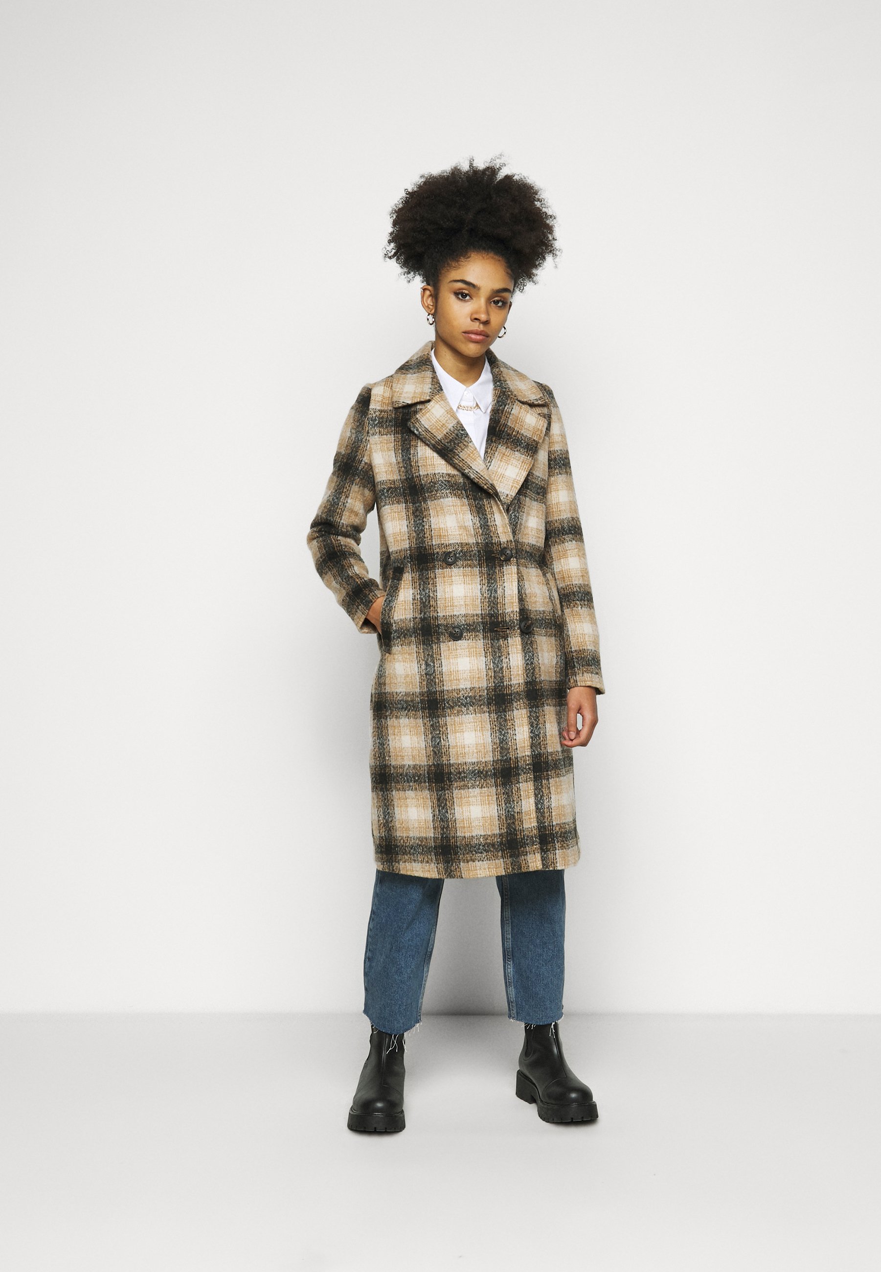 vero moda check coat