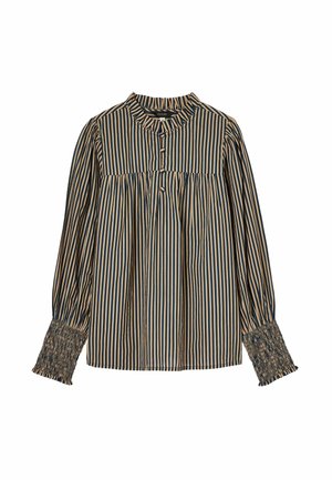 REGULAR FIT - MARIELLA FRILL NECK  - Blouse - navy stripe