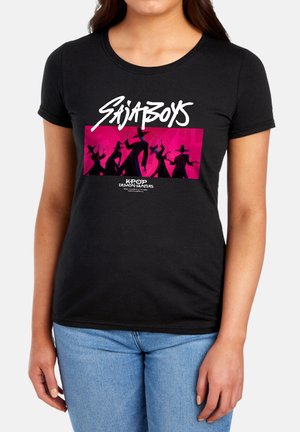 NETFLIX, KPOP DEMON HUNTERS SAJA BOYS PINK DEMONS - T-Shirt print - black