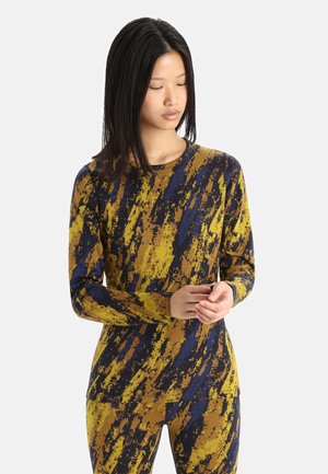 W 100% MERINO 250 VERTEX LS CREWE SEDIMTARY - Long sleeved top - silent gold/clve/mdnnvy j