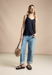 Street One MIT V-NECK - Top - blau