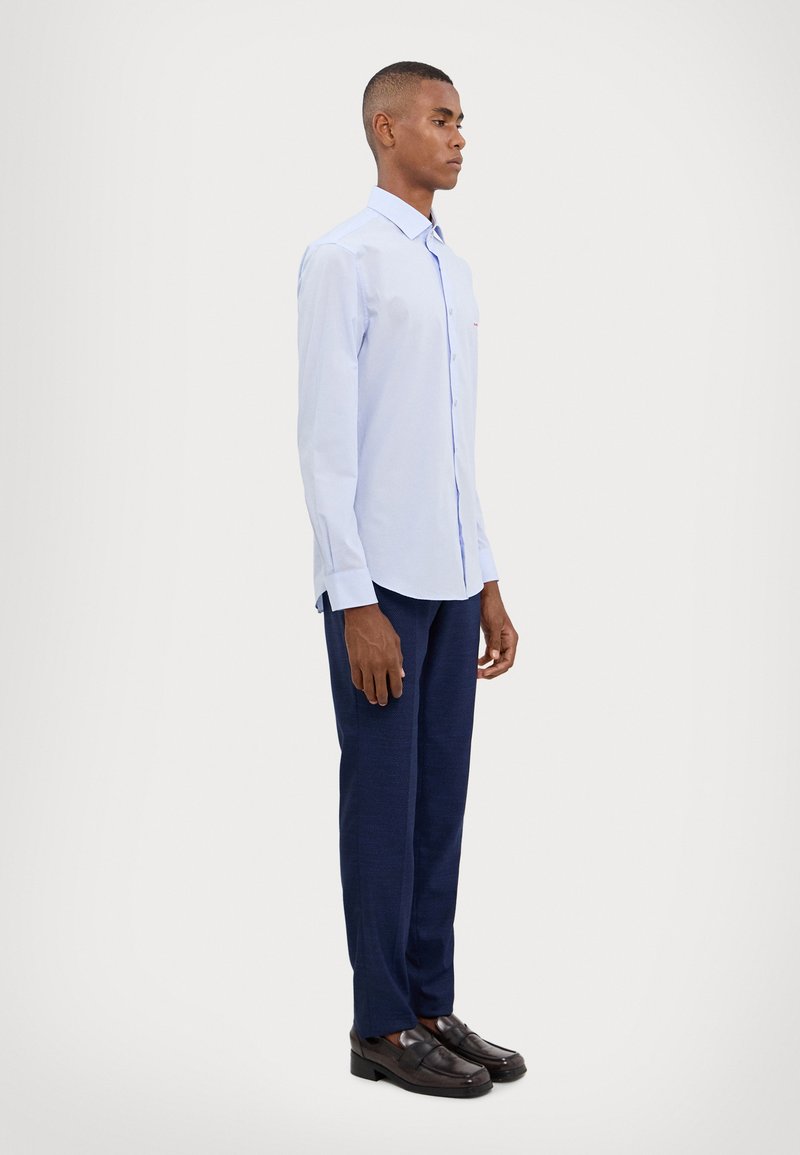 Michael Kors camicia uomo a righe slim fit celeste bianco
