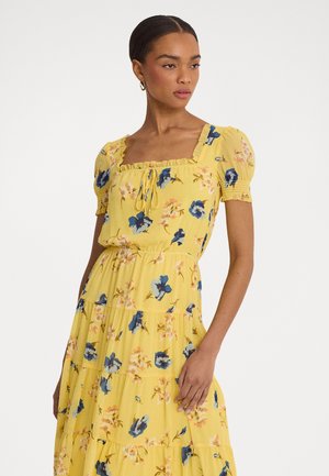 RASTUNETTE SHORT SLEEVE DAY DRESS - Vestito estivo - yellow multi