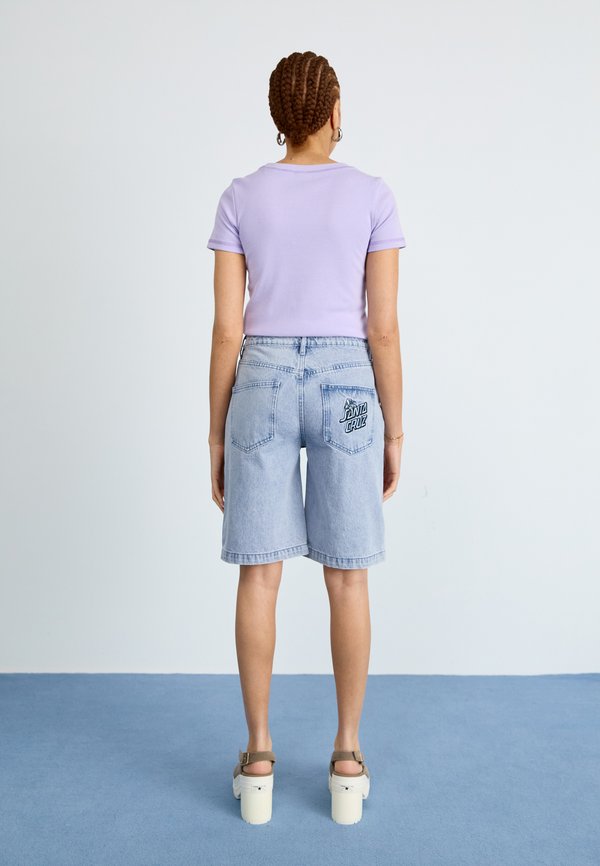 FLUTTER FLASH - Denim shorts - lavender stone wash3