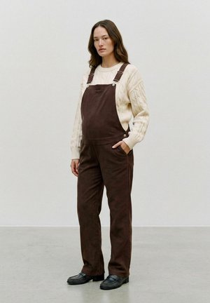 MAMALICIOUS, DUNGAREES REGULAR FIT ADJUSTABLE BUCKLE STRAPS OVERALLS - Salopette - hot fudge