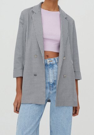 Manteau court - mottled light grey
