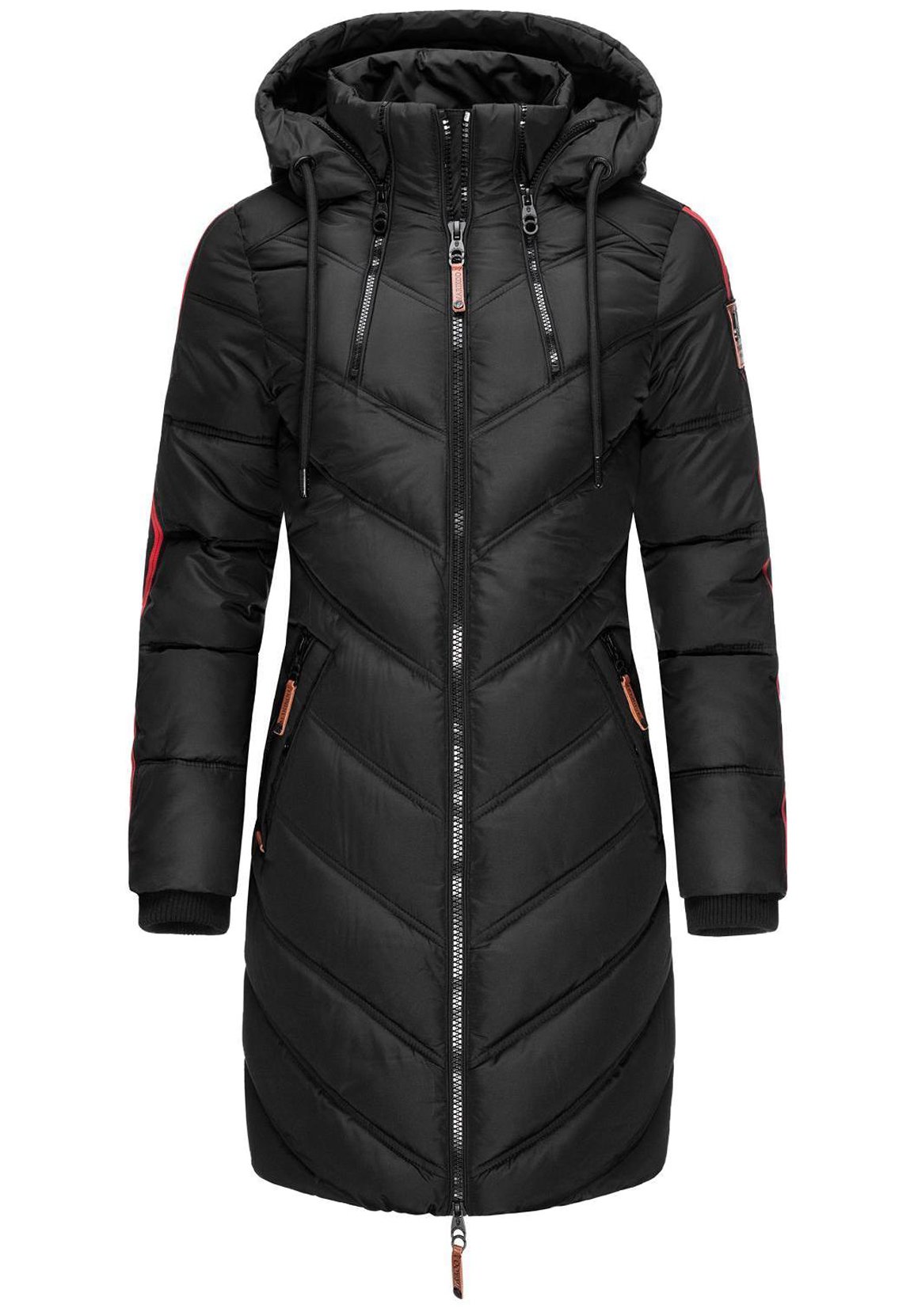 Marikoo Armasa Winterjas, gewatteerde jas voor dames, XS - XXL, zwart, XXL