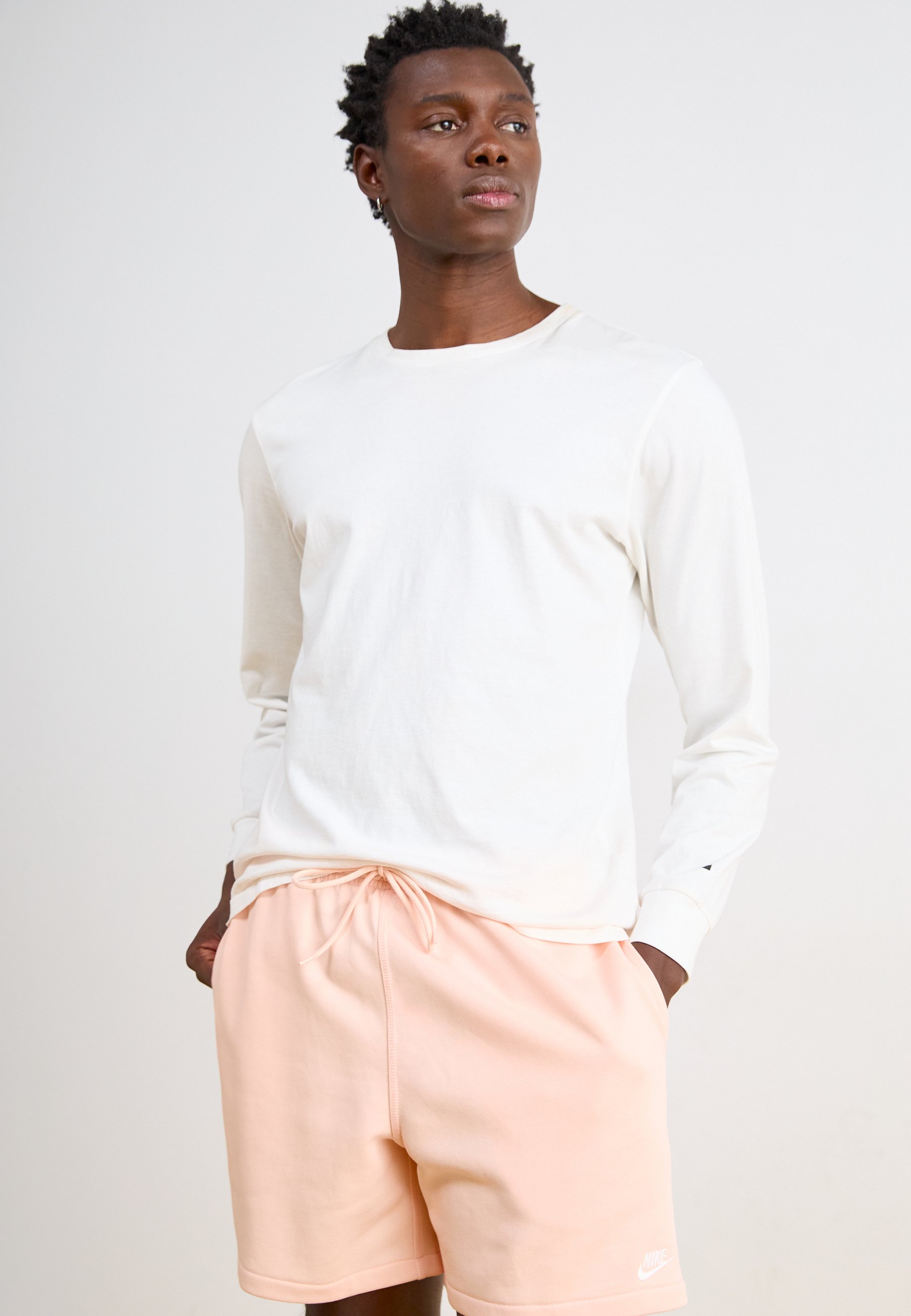 nike washed coral shorts