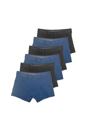 Set di boxer da uomo, composto da due paia blu scuro e tre paia neri. Tessuto elastico, cintura elastica con logo del marchio, design a taglio standard.