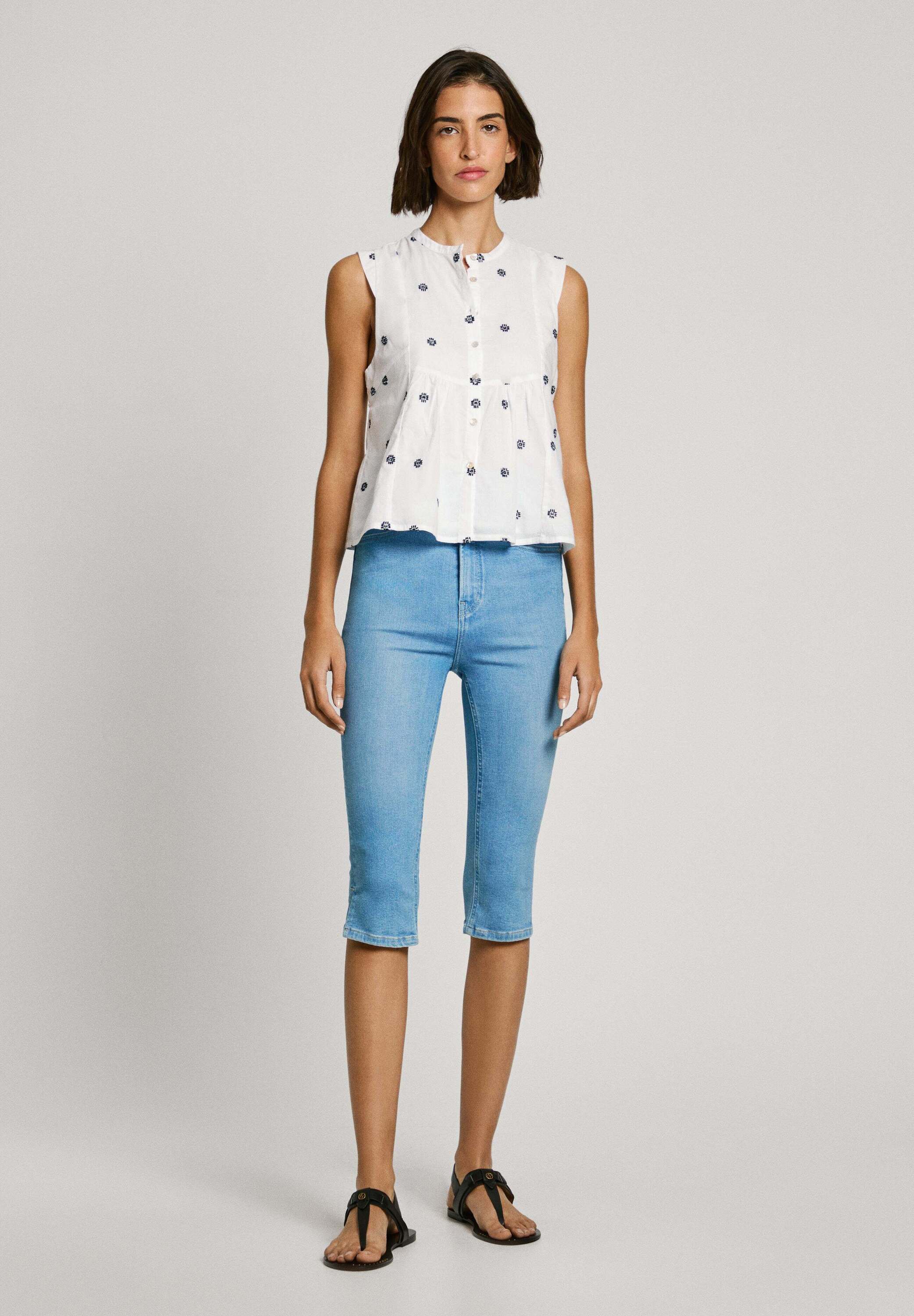 売れ筋商品|||ペペジーンズ Tシャツ レディース トップス ELVIRE - Blouse - off white THE SAILOR BLOUSON TOP in WHITE TEXTURED COTTON – Lisa Marie