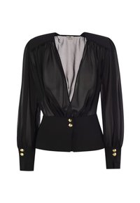 Elisabetta Franchi IN GEORGETTE CON BASCHINA - Camicetta - nero