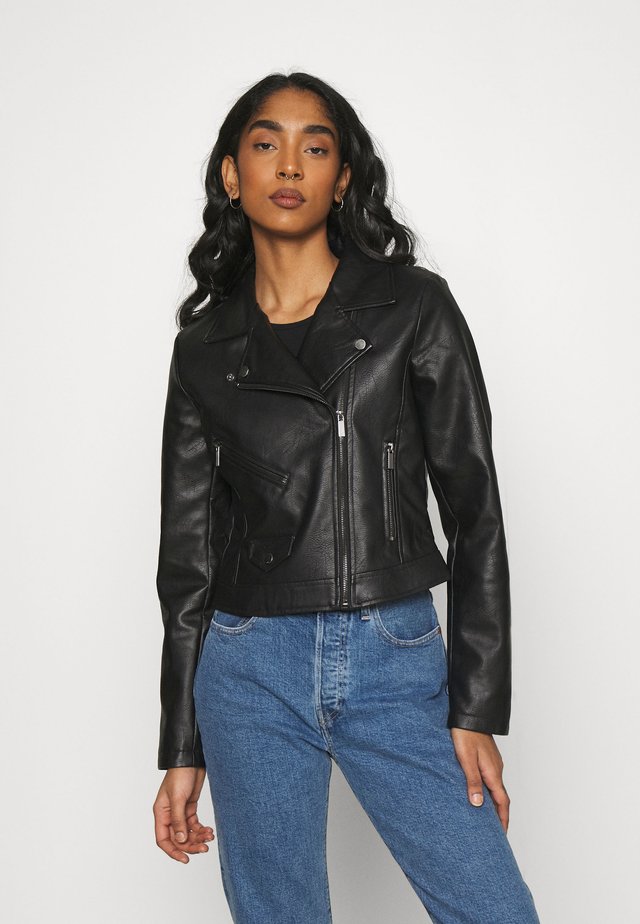 ONLENYA BIKER - Kunstlederjacke - black