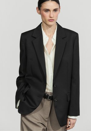 Massimo Dutti, TWO-BUTTON EXTRA-FINE 100% WOOL BLAZER - Blazer - black