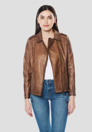 BIKER EFFECT - Blazer - marron   brown