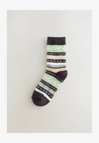 Unselected, grey pastel fairisle