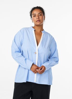 Zizzi, Blouse - light blue stripe
