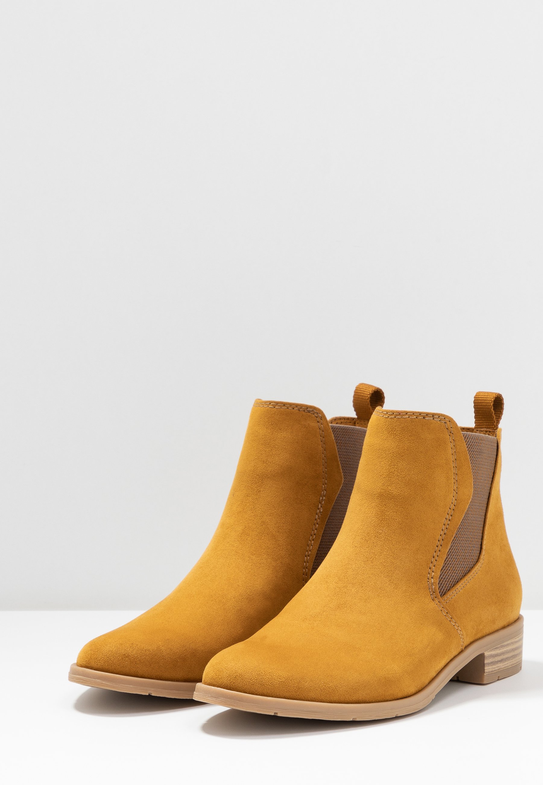 mustard ankle booties