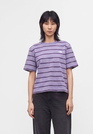 The North Face, VISTA STRIPE SHORT SLEEVE TEE - Тениска с щампа - grounded plum