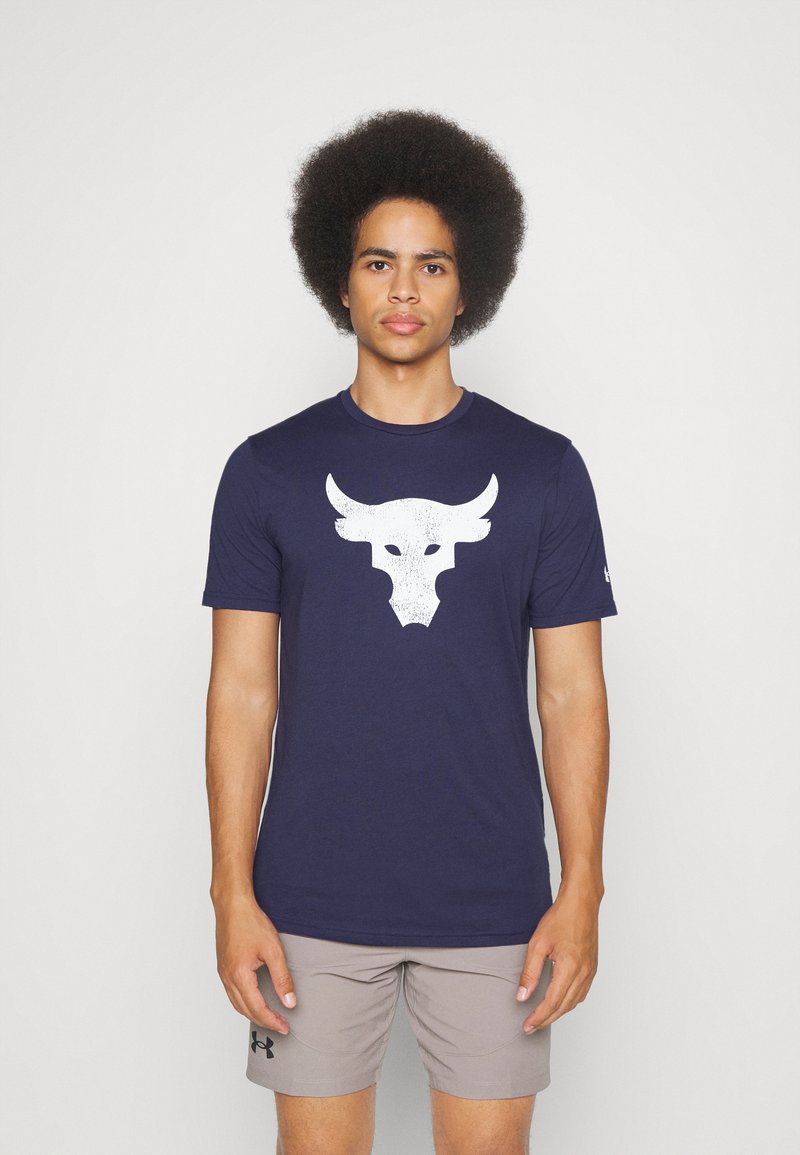 Under Armour ROCK BRAHMA BULL Tshirt print tempered steel/white