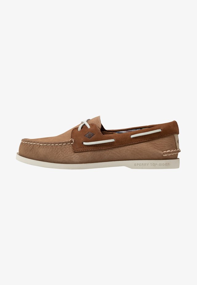 A/O 2-EYE PLUSH - Boat shoes - tan/brown