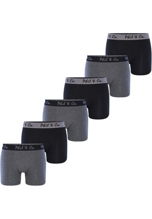 6-PACK  - Boxer aderenti - schwarz anthrazit