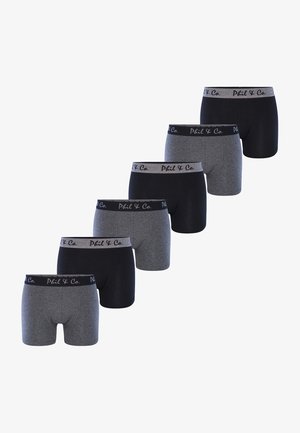 Phil & Co. Berlin 6-PACK - Boxer aderenti - schwarz anthrazit