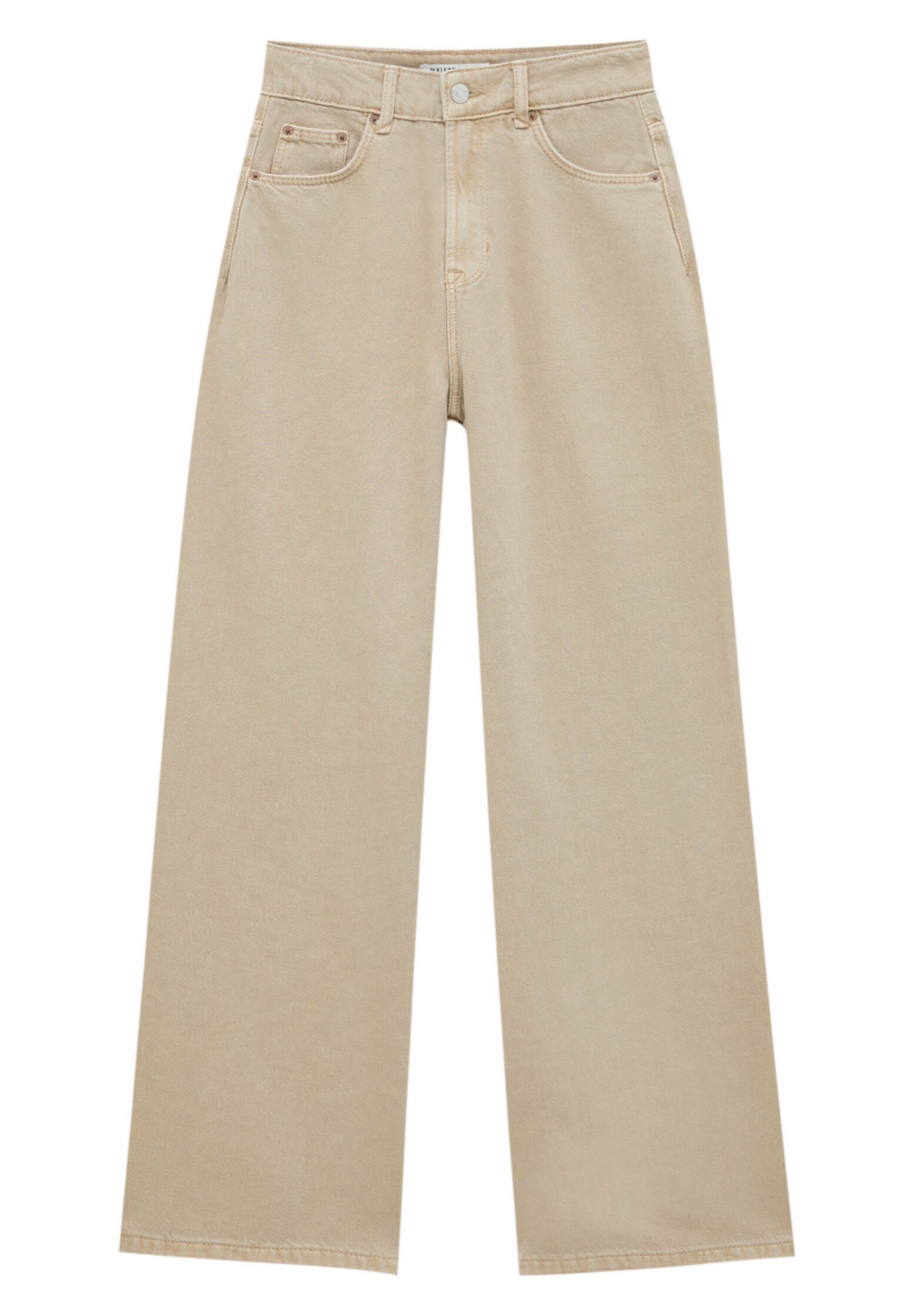 PULL\u0026BEAR BUNTE - Flared Jeans - mottled beige - Zalando.ie