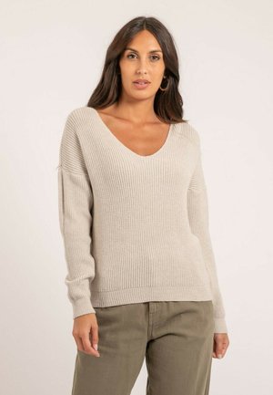 Dona x Lisa, PULL COL V KYLEENA - Pullover - beige
