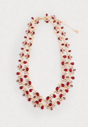 DRAMA 2 ROW - Collier - gold-coloured/red/multi-coloured