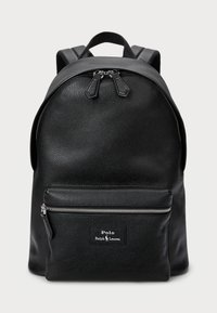 PEBBLED LEATHER BACKPACK - Dnevni ruksak - black