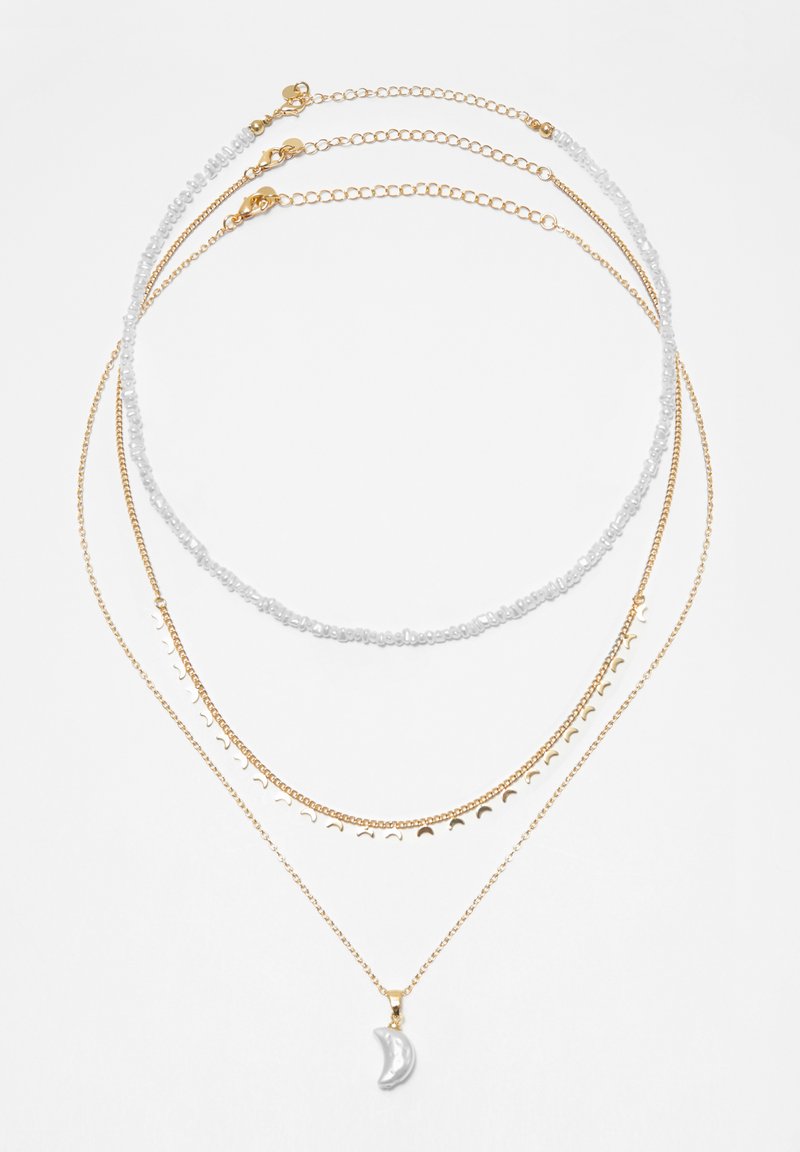 PULL&BEAR MOONPACK OF 3 Halskette gold coloured/goldfarben