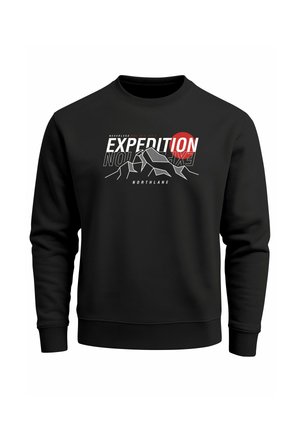 FRONTPRINT GRAFIK BERGMOTIV - Sweatshirt - schwarz