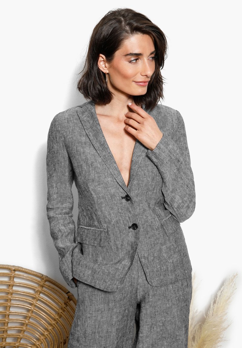 Damen Leichte Jacken | s.Oliver Blazer black melange/schwarz meliert - YK04120 Damen Leichte Jacken | s.Oliver Blazer black melange/schwarz meliert - YK04120