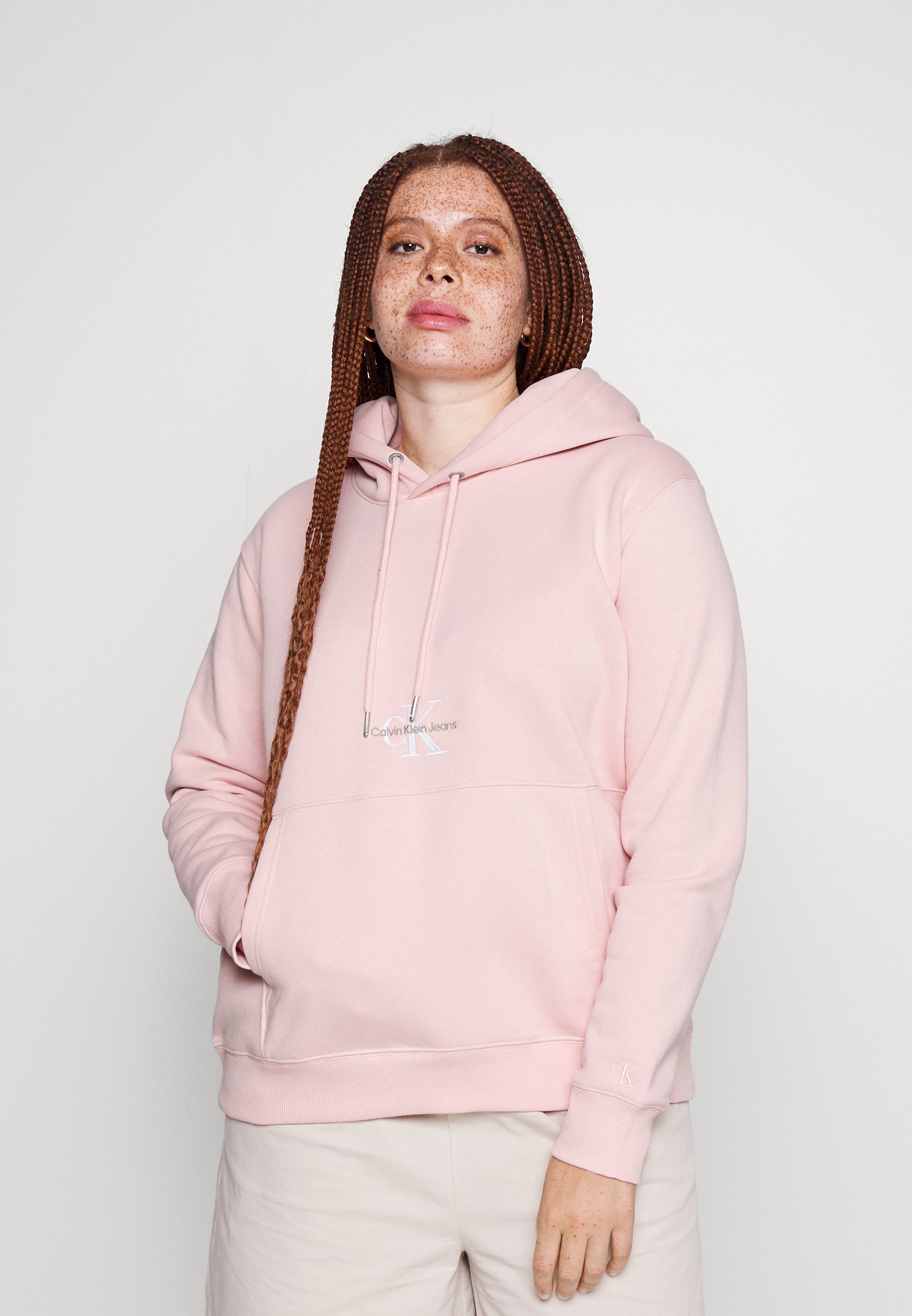 Golven vastleggen Kritiek Calvin Klein Jeans Plus MONOGRAM LOGO HOODIE - Sweatshirt - pink blush/pink  - Zalando.co.uk