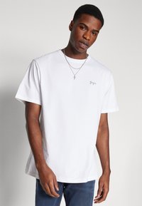 Denim Project CITY TEE - Marškinėliai su spaudiniu - optic white