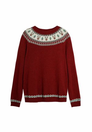 REINDEER FAIR ISLE - REGULAR FIT - Jumper - red